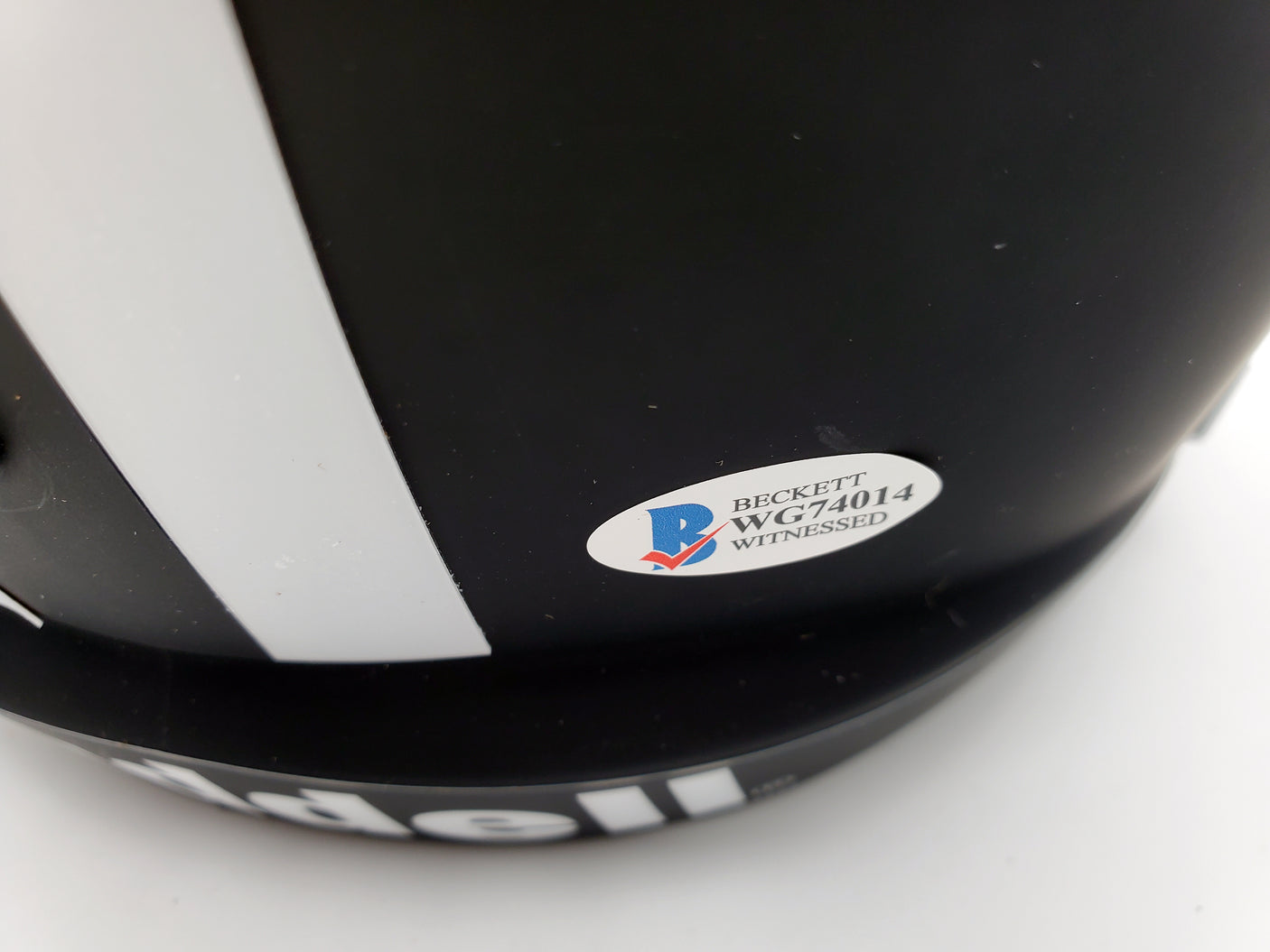 Devonta Smith Autographed Alabama Crimson Tide Eclipse Black Full Size Speed Replica Helmet "Heisman 2020" Beckett BAS Stock #189557