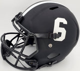 Devonta Smith Autographed Alabama Crimson Tide Eclipse Black Full Size Speed Replica Helmet "Heisman 2020" Beckett BAS Stock #189557