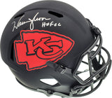 Warren Moon Autographed Kansas City Chiefs Eclipse Black Full Size Speed Replica Helmet "HOF 06" MCS Holo Stock #187026