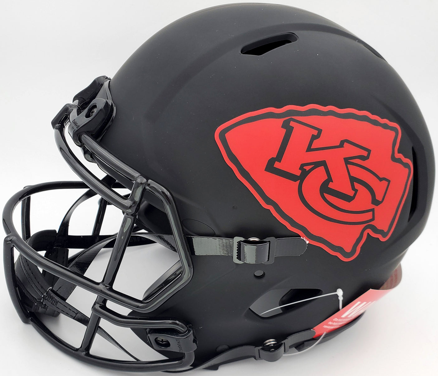 Warren Moon Autographed Kansas City Chiefs Eclipse Black Full Size Speed Authentic Helmet "HOF 06" MCS Holo Stock #187025