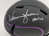 Warren Moon Autographed Minnesota Vikings Eclipse Black Full Size Speed Authentic Helmet "HOF 06" MCS Holo Stock #187024