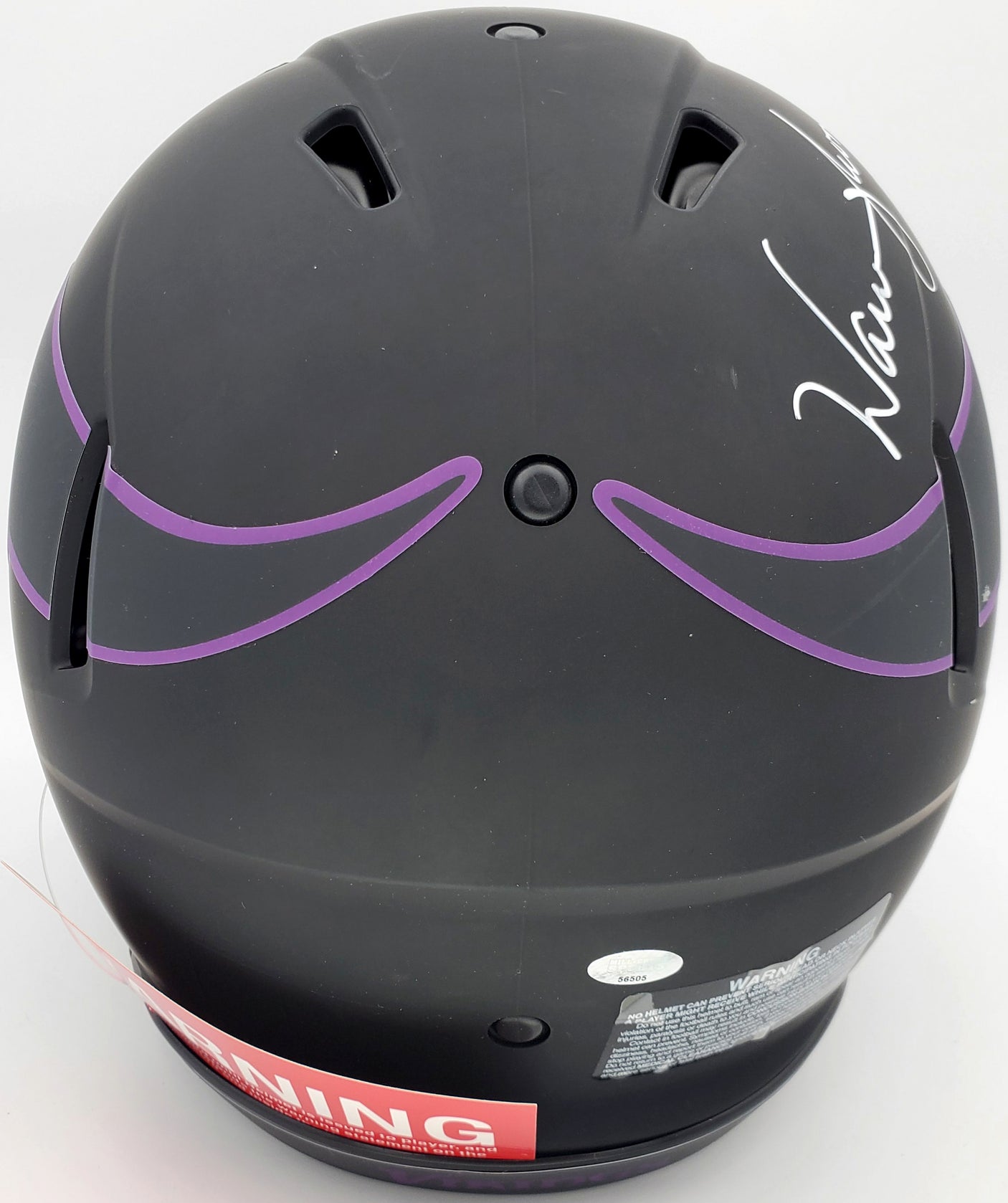 Warren Moon Autographed Minnesota Vikings Eclipse Black Full Size Speed Authentic Helmet "HOF 06" MCS Holo Stock #187024