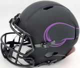 Warren Moon Autographed Minnesota Vikings Eclipse Black Full Size Speed Authentic Helmet "HOF 06" MCS Holo Stock #187024