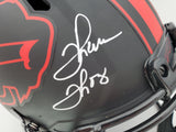Buffalo Bills Team Greats Autographed Eclipse Black Authentic Speed Full Size Helmet With 3 Signatures Including Jim Kelly, Thurman Thomas & Andre Reed Beckett BAS Stock #185863