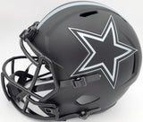 Roger Staubach Autographed Eclipse Black Dallas Cowboys Full Size Speed Replica Helmet Beckett BAS Stock #185835