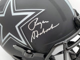 Roger Staubach Autographed Eclipse Black Dallas Cowboys Full Size Authentic Speed Helmet Beckett BAS Stock #185834