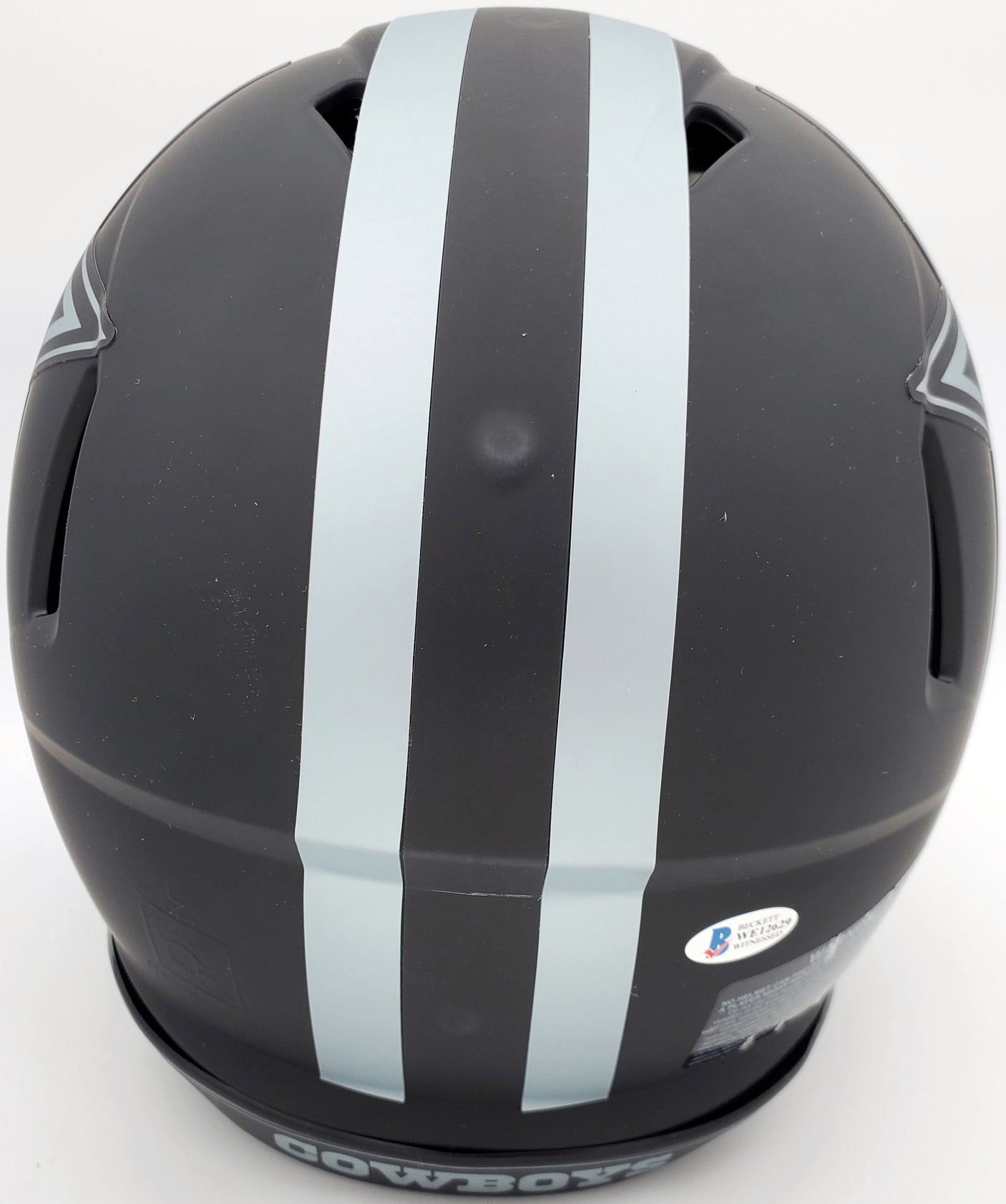 Roger Staubach Autographed Eclipse Black Dallas Cowboys Full Size Authentic Speed Helmet Beckett BAS Stock #185834