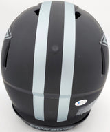 Roger Staubach Autographed Eclipse Black Dallas Cowboys Full Size Authentic Speed Helmet Beckett BAS Stock #185834