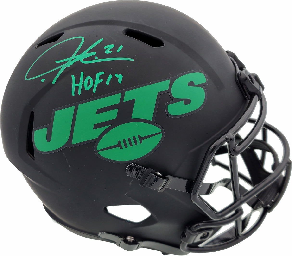 LaDainian Tomlinson Autographed New York Jets Black Eclipse Full Size Speed Replica Helmet "HOF 17" Beckett BAS Stock #185782