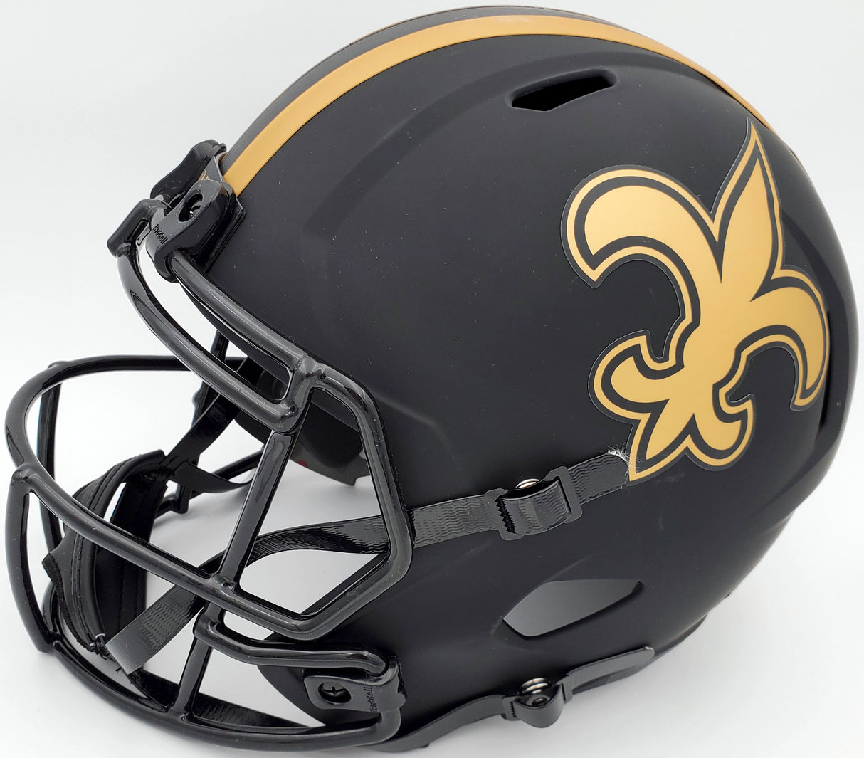 Drew Brees Autographed New Orleans Saints Black Eclipse Full Size Speed Replica Helmet "SB XLIV MVP" Beckett BAS Stock #185737