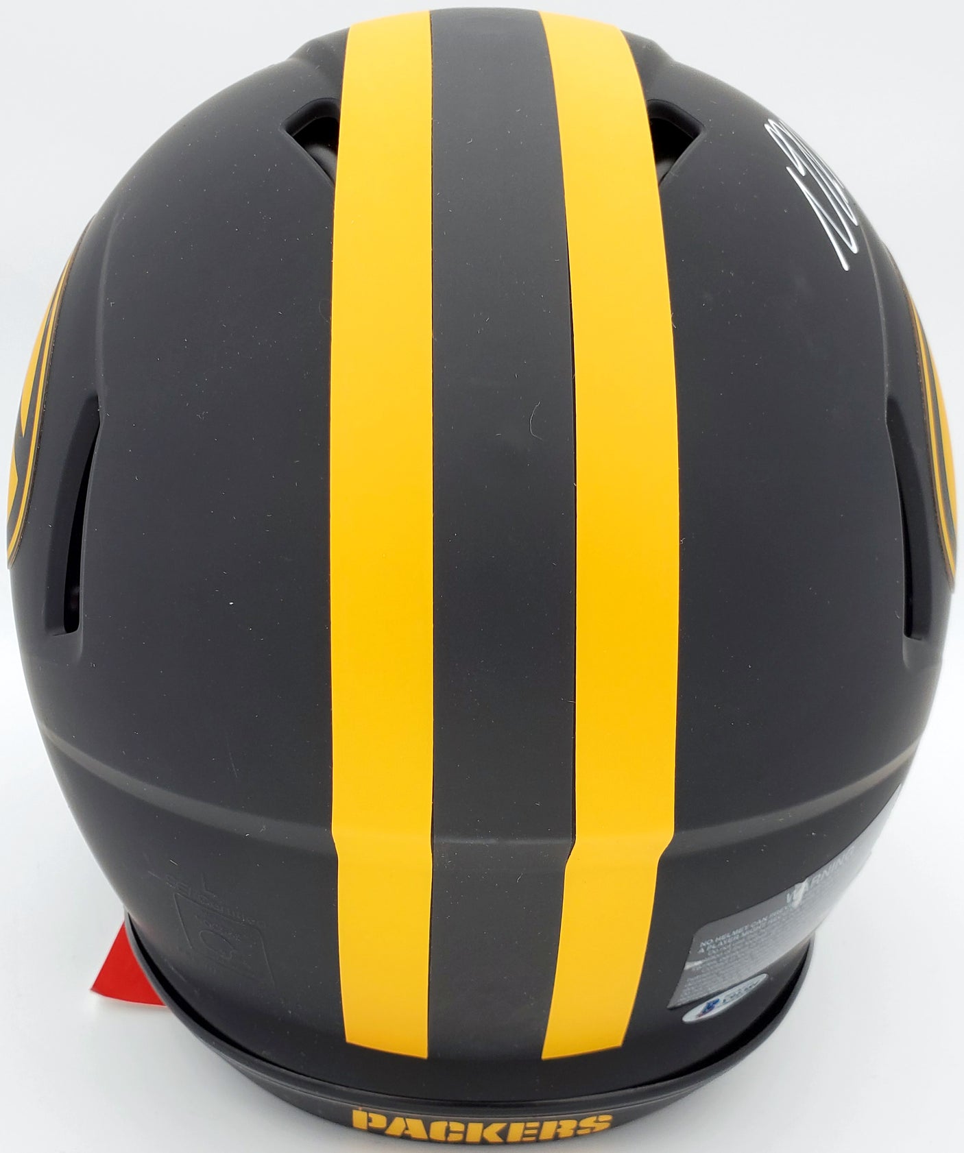 Davante Adams Autographed Green Bay Packers Black Eclipse Full Size Speed Authentic Helmet Beckett BAS Stock #185690