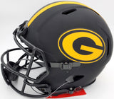 Davante Adams Autographed Green Bay Packers Black Eclipse Full Size Speed Authentic Helmet Beckett BAS Stock #185690