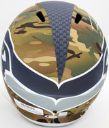 Russell Wilson Autographed Seattle Seahawks Camo Full Size Replica Speed Helmet RW Holo & Beckett BAS Stock #182232