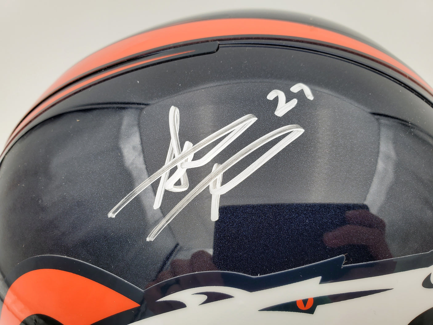 Steve Atwater Autographed Denver Broncos Full Size Replica Helmet Beckett BAS Stock #178094
