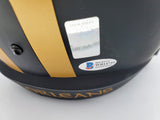 Drew Brees Autographed New Orleans Saints Black Eclipse Full Size Speed Replica Helmet Beckett BAS Stock #177123