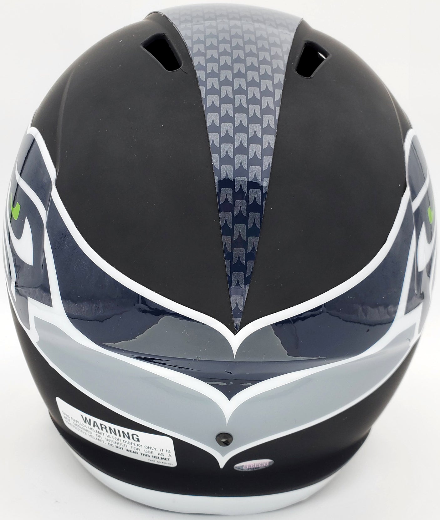 Kam Chancellor Autographed Seattle Seahawks Flat Matte Black Full Size Replica Helmet In Green MCS Holo Stock #148369