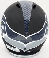 Kam Chancellor Autographed Seattle Seahawks Flat Matte Black Full Size Replica Helmet In Green MCS Holo Stock #148369