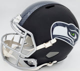 Kam Chancellor Autographed Seattle Seahawks Flat Matte Black Full Size Replica Helmet In Green MCS Holo Stock #148369