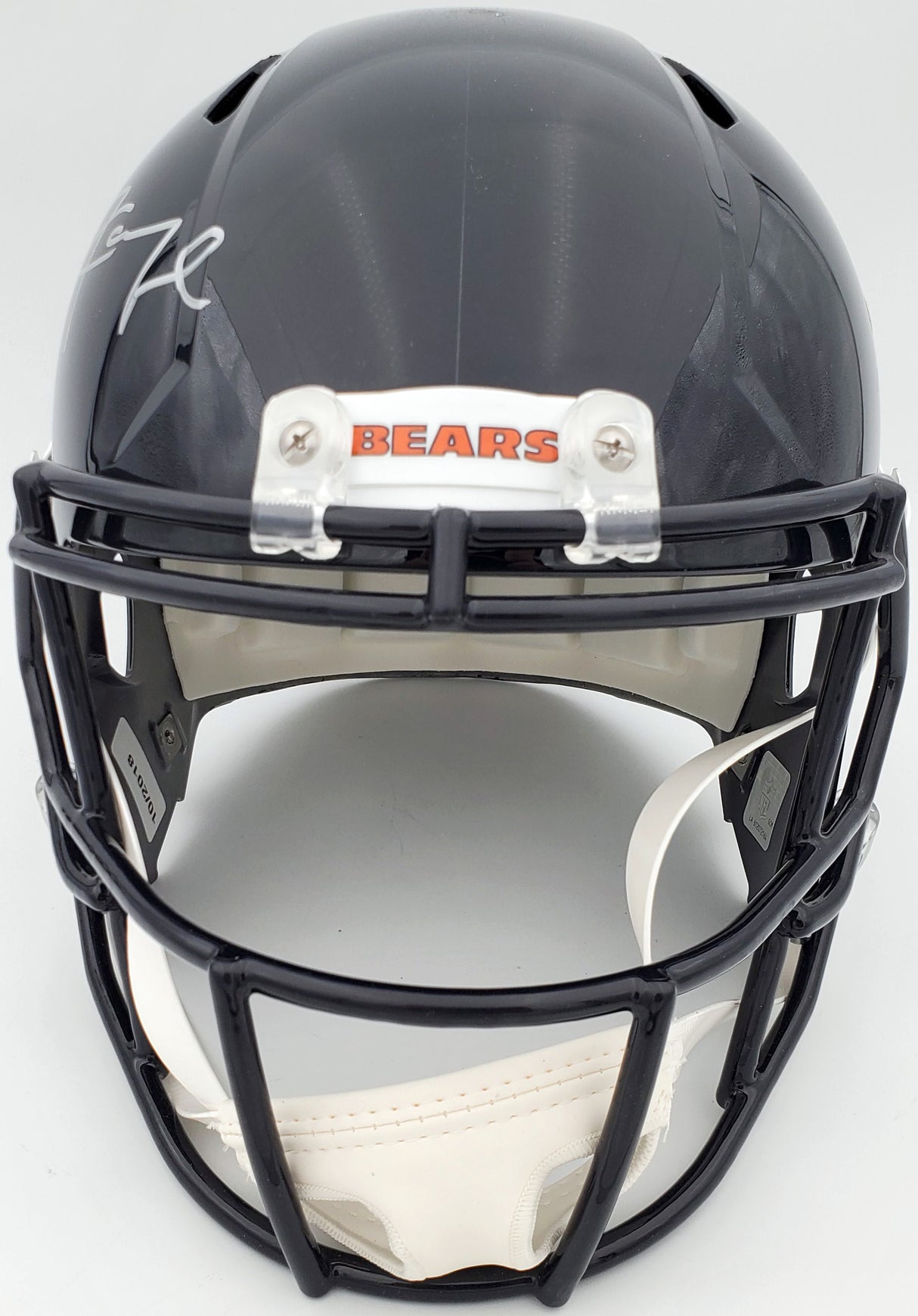 Khalil Mack Autographed Chicago Bears Full Size Speed Replica Helmet In Front Beckett BAS Stock #148238