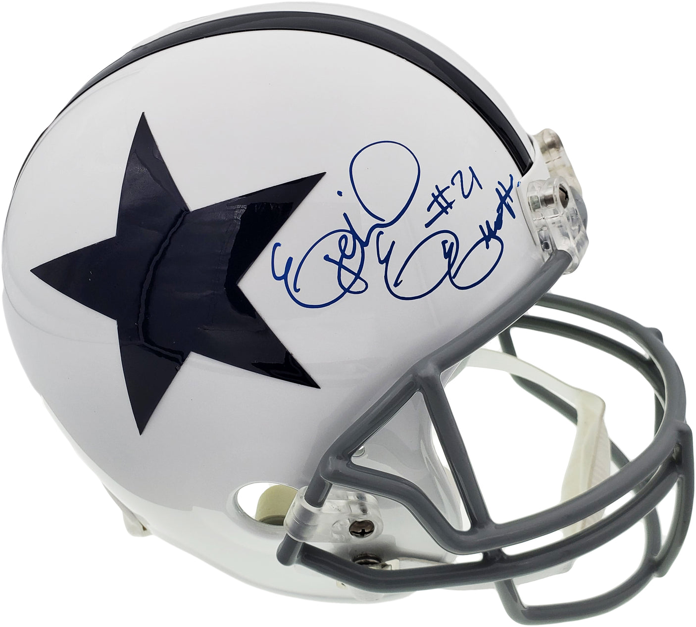 Ezekiel Elliott Autographed Dallas Cowboys Thanksgiving Full Size Replica Helmet Beckett BAS Stock #146376