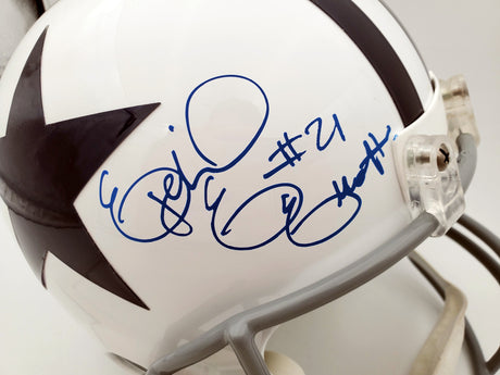 Ezekiel Elliott Autographed Dallas Cowboys Thanksgiving Full Size Replica Helmet Beckett BAS Stock #146376