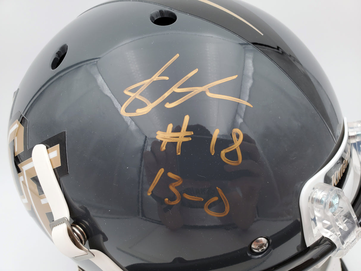 Shaquem Griffin Autographed UCF Golden Knights Full Size Gray Replica Helmet "13-0" MCS Holo Stock #134362