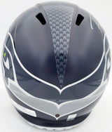 Russell Wilson Autographed Seattle Seahawks Speed Full Size Helmet In Silver RW Holo Stock #113611