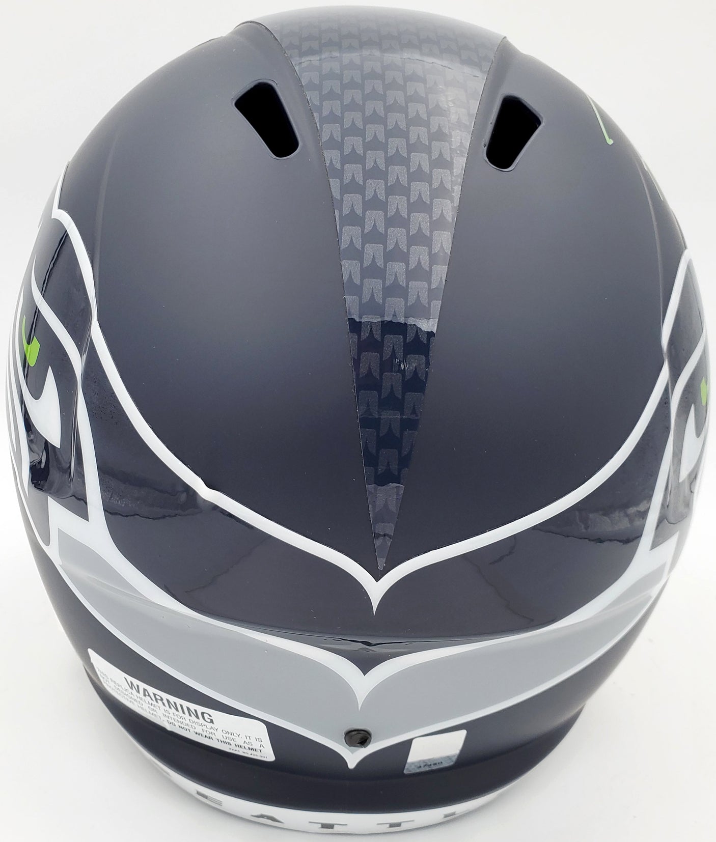 Russell Wilson Autographed Seattle Seahawks Full Size Replica Speed Helmet In Green RW Holo Stock #94105