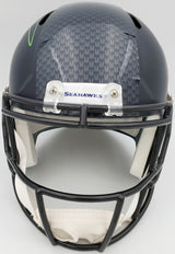 Russell Wilson Autographed Seattle Seahawks Full Size Replica Speed Helmet In Green RW Holo Stock #94105