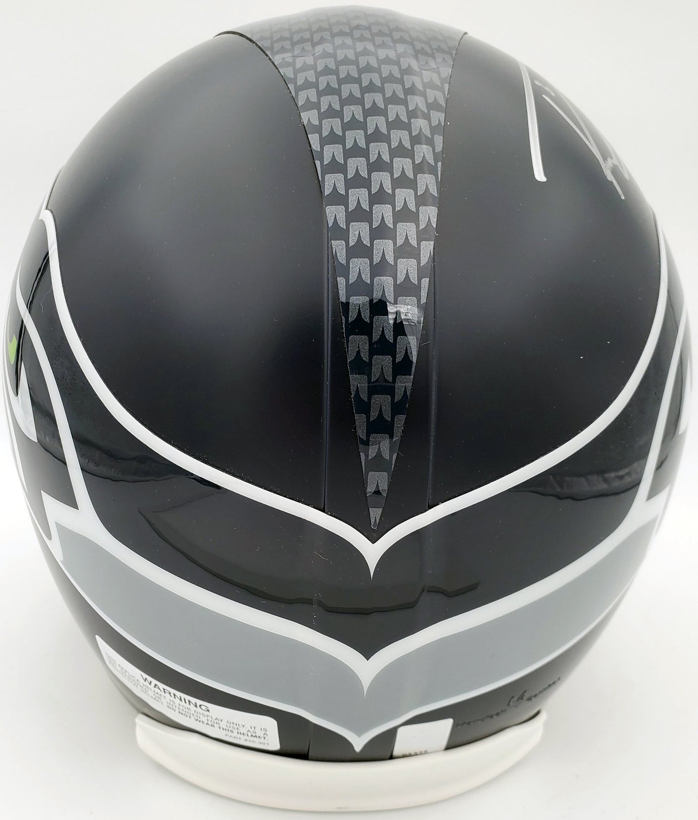 Russell Wilson Autographed Seattle Seahawks Full Size Replica Helmet "SB XLVIII Champs" In Silver RW Holo Stock #72373