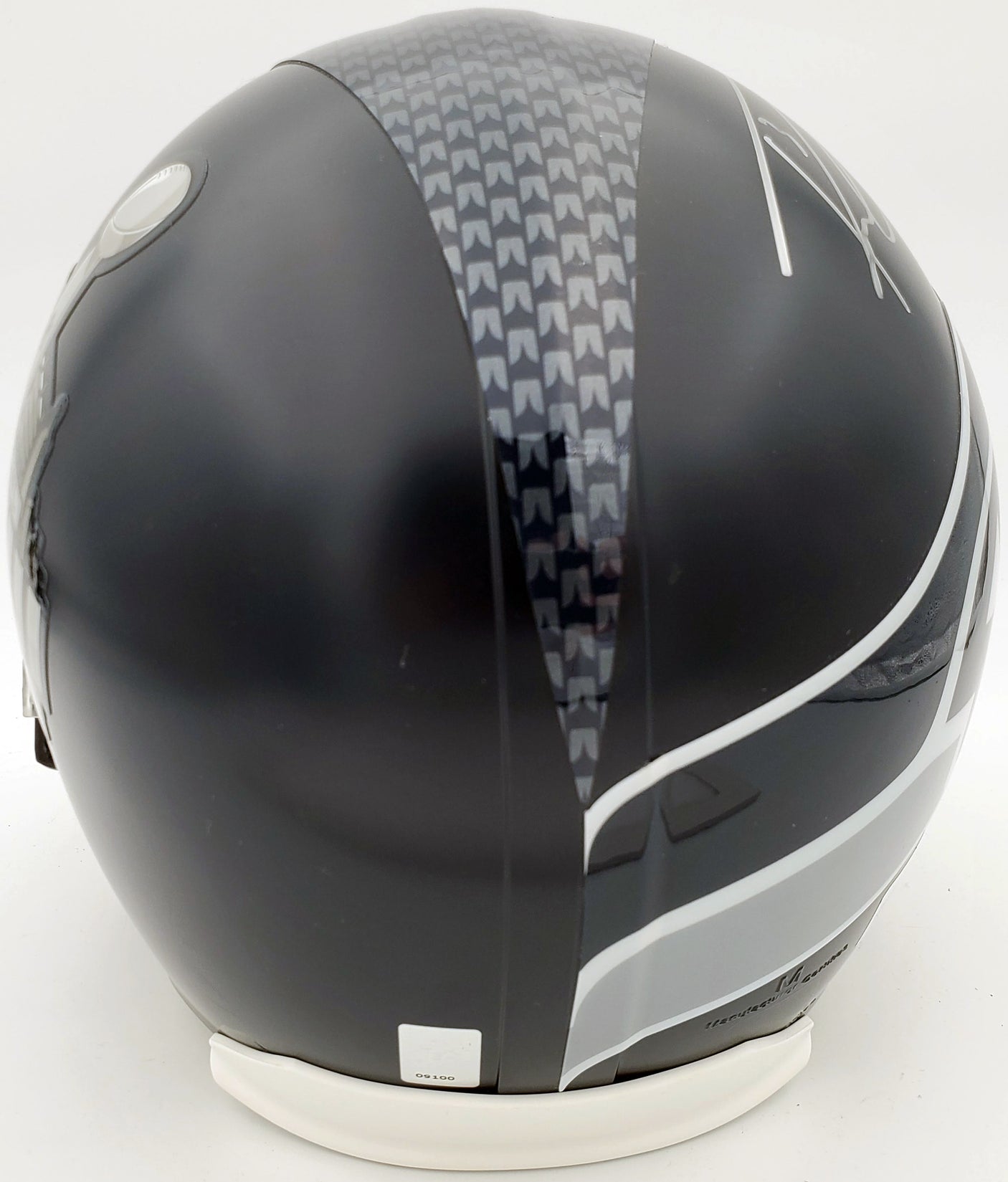 Russell Wilson Autographed Seattle Seahawks Super Bowl Full Size Replica Helmet "SB XLVIII Champs" In Silver RW Holo Stock #72351