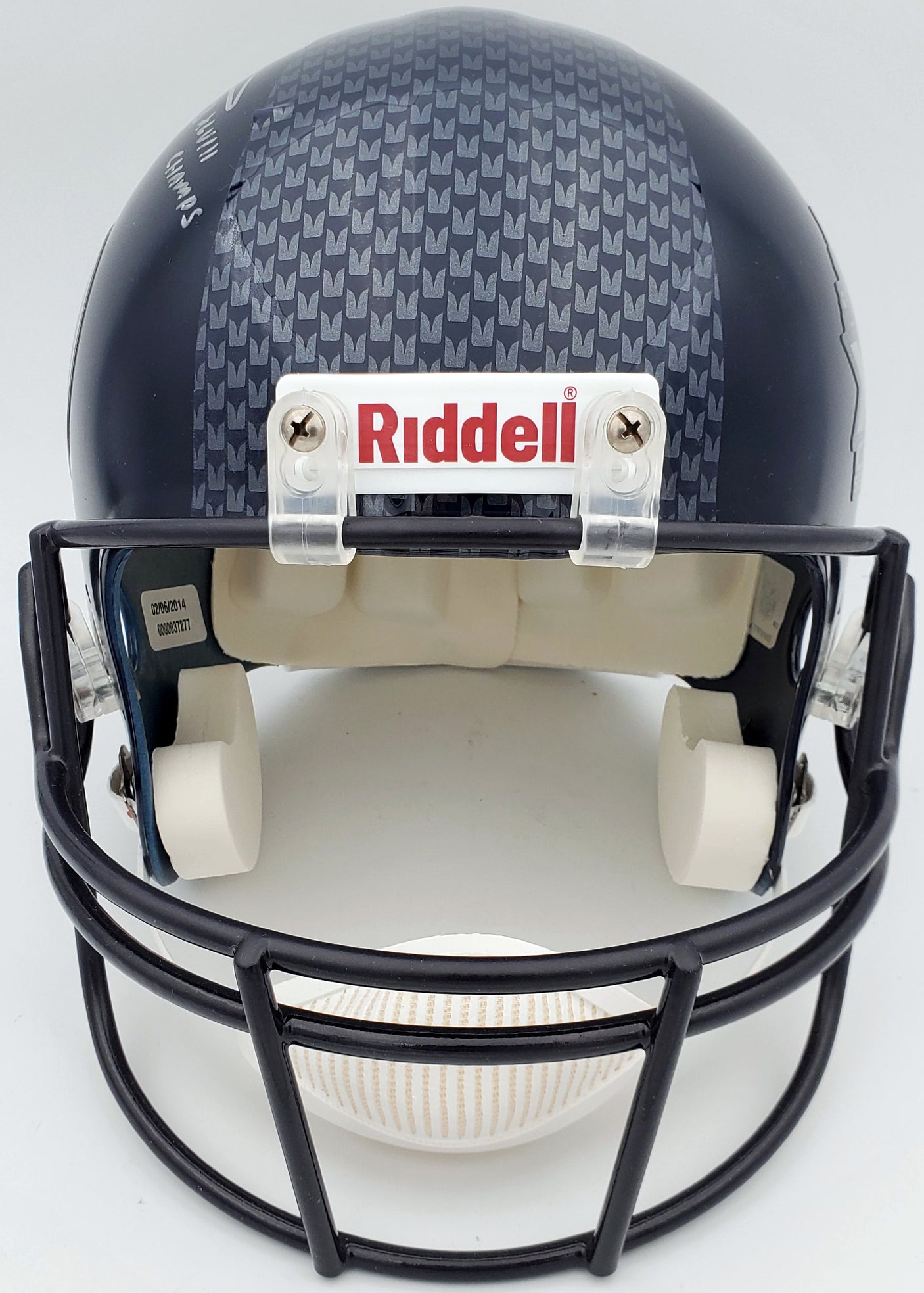 Russell Wilson Autographed Seattle Seahawks Super Bowl Full Size Replica Helmet "SB XLVIII Champs" In Silver RW Holo Stock #72351