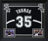 Frank Thomas Authentic Signed Black Pro Style Framed Jersey JSA Witness