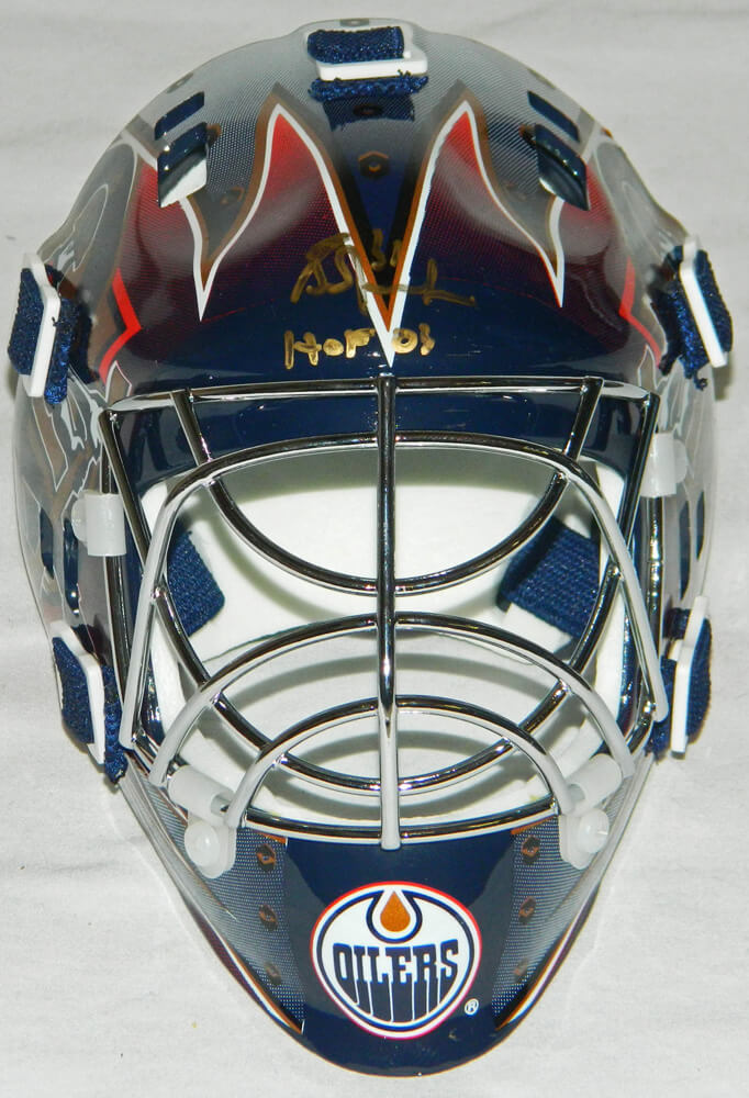 Grant Fuhr Signed Edmonton Oilers Mini Goalie Mask w/HOF'03