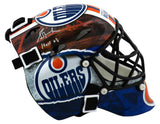 Grant Fuhr Signed Oilers Mini Hockey Goalie Mask w/HOF'03
