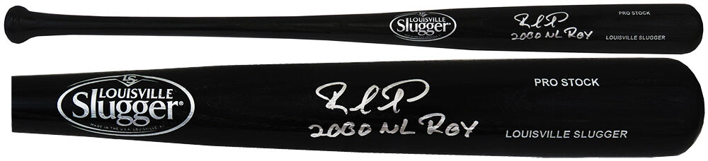 Rafael Furcal Signed Louisville Slugger Pro Stock Black Baseball Bat w/2000 ROY