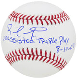 Rafael Furcal Signed Rawlings Official MLB Baseball w/Unassisted Triple Play 8/10/03