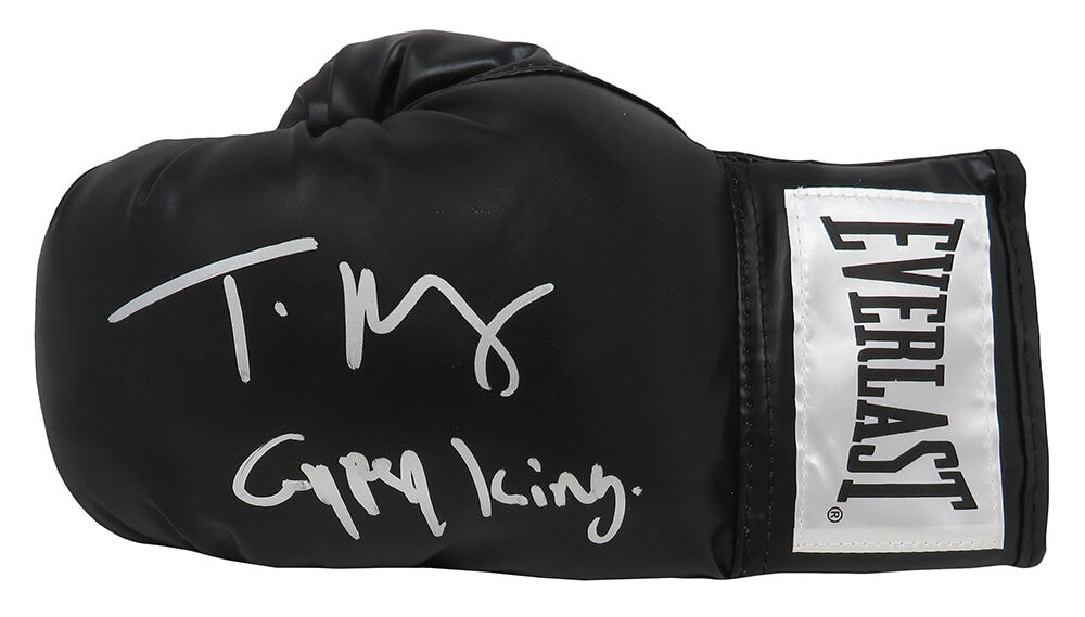 Tyson Fury Signed Everlast Black Full Size Boxing Glove w/Gypsy King - (JSA)