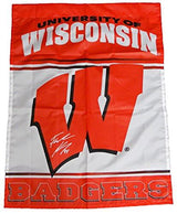 Frank Kaminsky Signed Wisconsin Badgers 27x37 White & Red Logo Flag