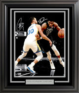 Stephen Curry & Giannis Antetokounmpo Autographed Framed 16x20 Photo Beckett BAS Stock #230194
