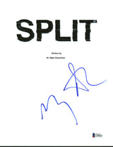 M. Night Shyamalan & Anya Taylor Joy Signed Split Movie Script Cover BAS #G45522