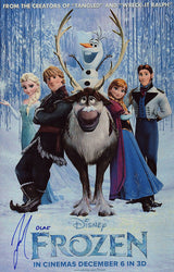 Josh Gad Signed Frozen 11x17 Movie Poster w/Olaf