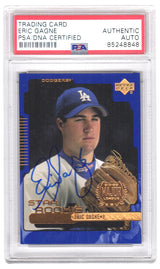 Eric Gagne Signed Los Angeles Dodgers 1999 Upper Deck Rookie Baseball Trading Card #11 - (PSA Encapsulated)