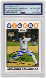 Armando Galarraga Signed Detroit Tigers 2008 Topps Update Rookie Baseball Card #UH153 - (PSA Encapsulated)