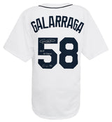 Armando Galarraga Signed White Custom Baseball Jersey w/28 Up 28 Down 6-2-10