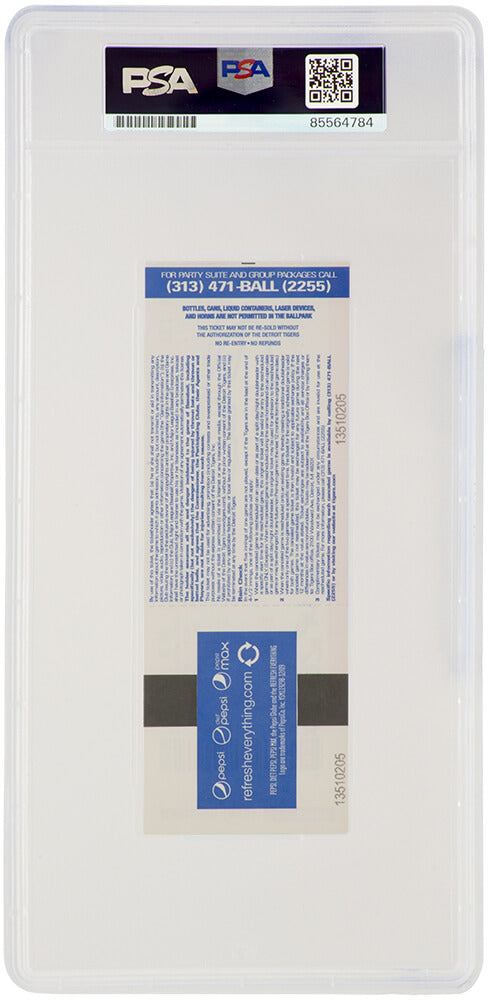 Armando Galarraga Signed Detroit Tigers vs Cleveland June 2, 2010 Game Ticket w/Insc - (PSA Encapsulated)