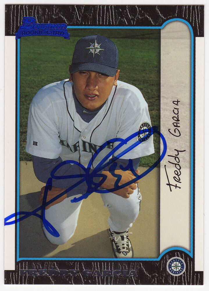 Freddy Garcia Signed Seattle Mariners 1999 Bowman Rookie Baseball Trading Card #404