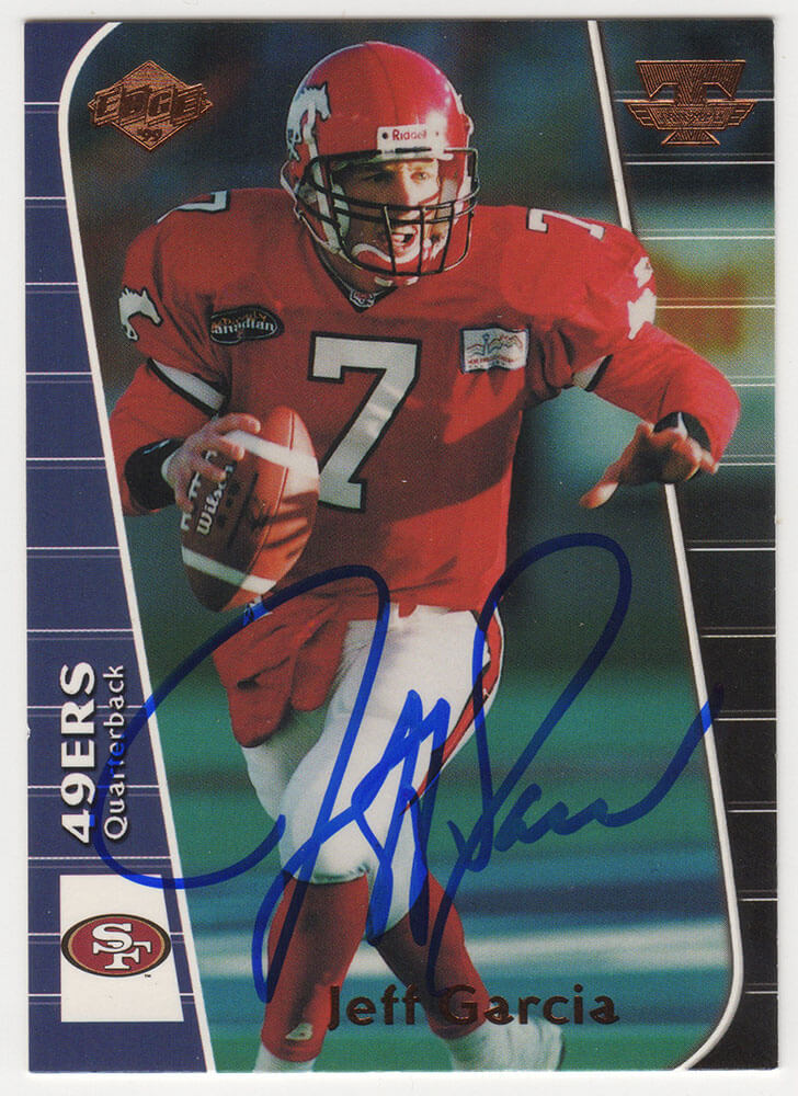 Jeff Garcia Signed 1999 Collectors Edge Triumph Rookie Football Card #T119