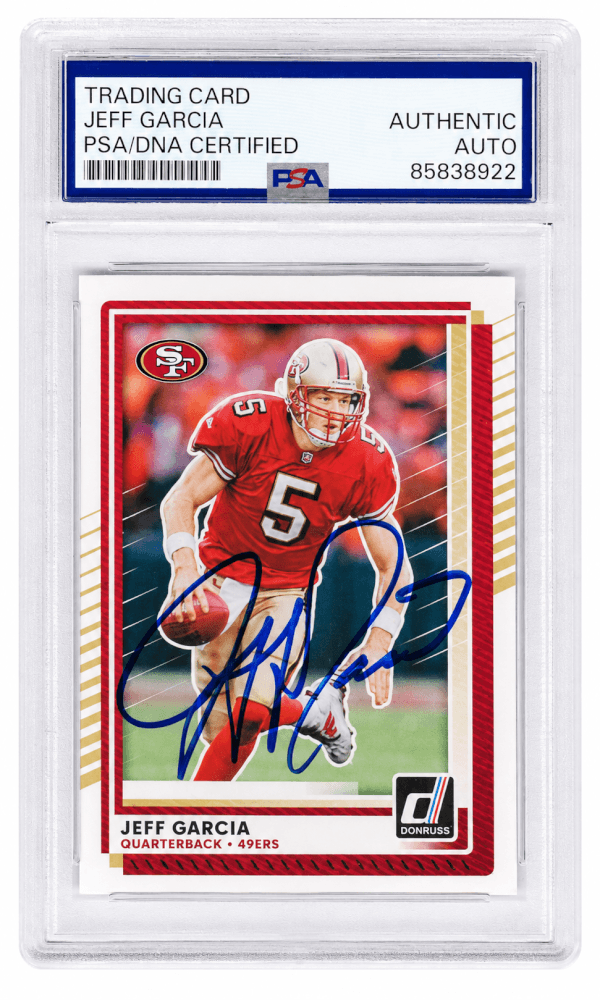 Jeff Garcia Signed San Francisco 49ers 2025 Donruss Football Card #229 - (PSA Encapsulated)