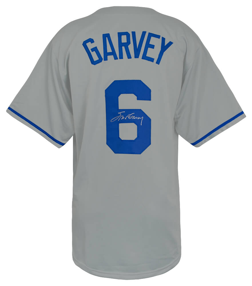 Steve Garvey Signed Grey Custom Baseball Jersey